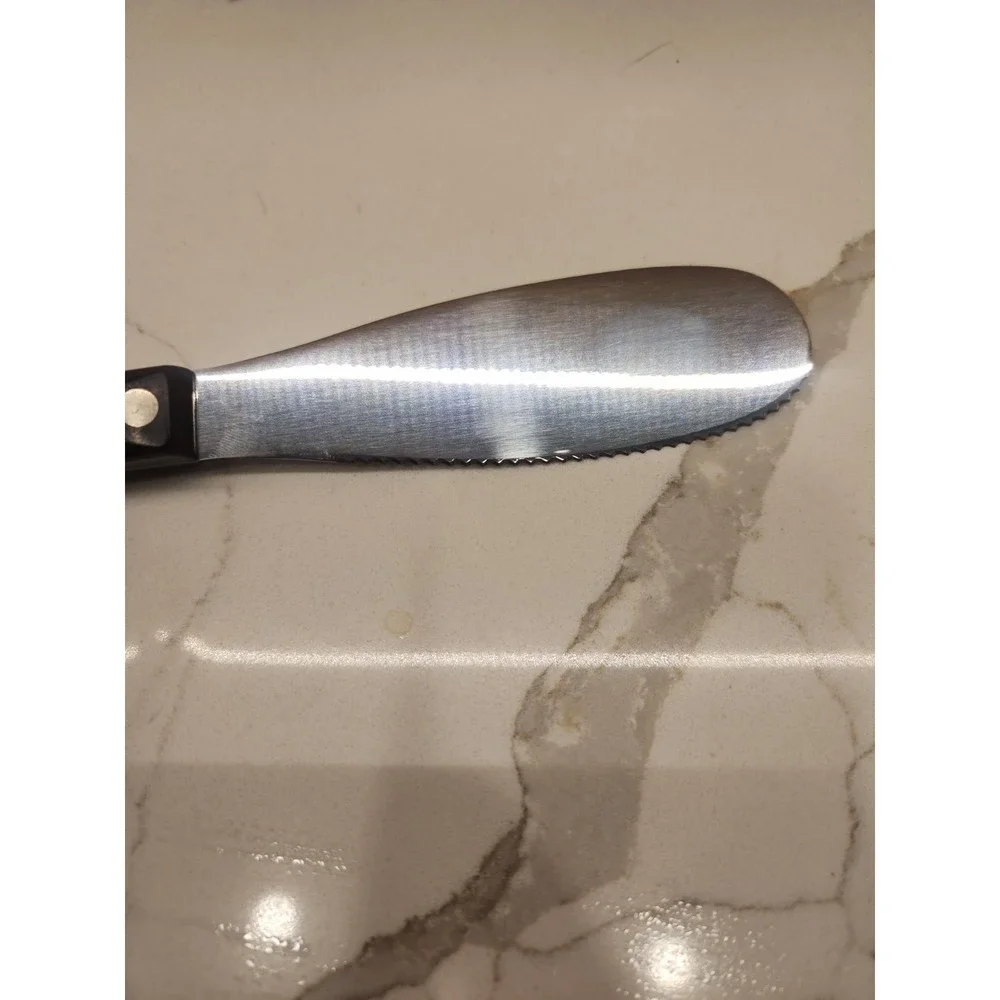 Cutco Serrated Spatula Spreader Knife Classic Brown Swirl Handle 1768